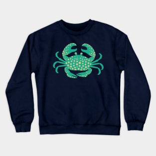 KING CRAB Coastal Ocean Undersea Beach Sea Crustacean Summer Green - UnBlink Studio by Jackie Tahara Crewneck Sweatshirt